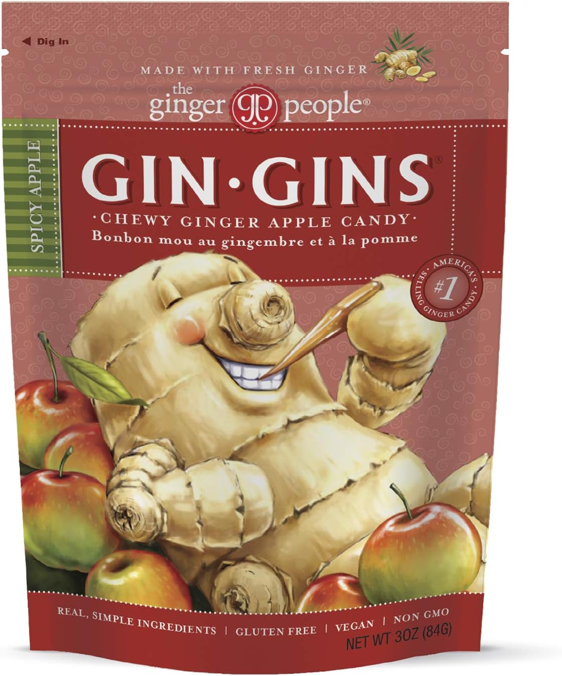 Ginger Chews - Spicy Apple - 84g