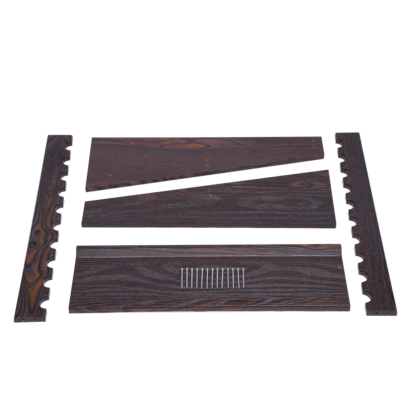 JUUTALK - Soporte de pared para 10 colas de billar, marrón, 57 x 20 x 60 cm
