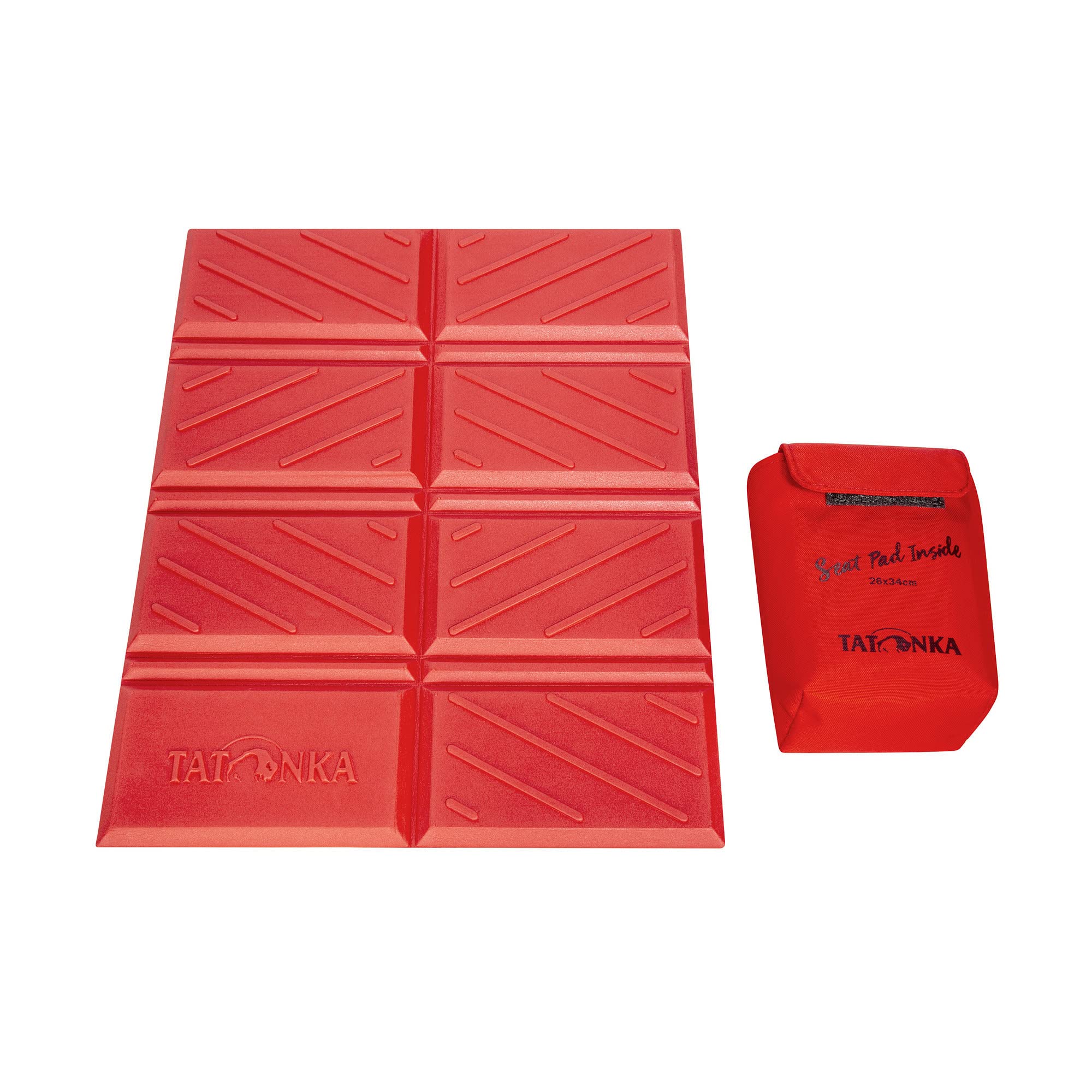 Tatonka Coussin De Siège Pliable - Tapis De Siège Ultra Confortable Pour Rando, Trek Et Stade - 26x34 Cm Rouge
