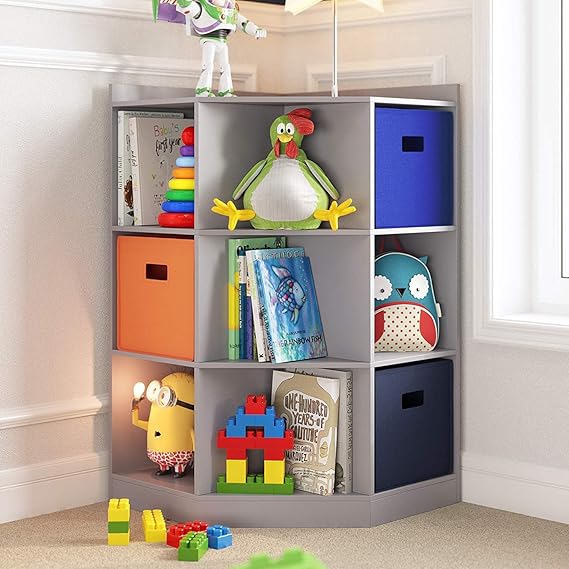 corner toy storage unit