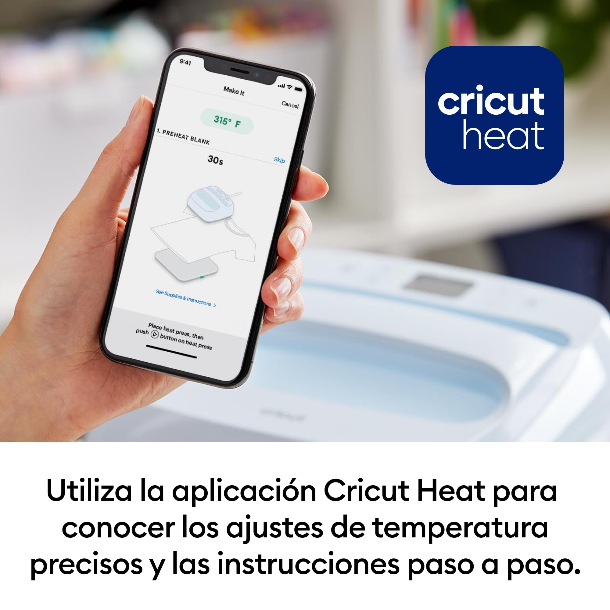 Cricut EasyPress 3 | Placa térmica de 22,5 cm x 22,5 cm | Prensa térmica para camisetas, cojines, bolsas de tela y mucho más | Uso con vinilo termoadhesivo (HTV)