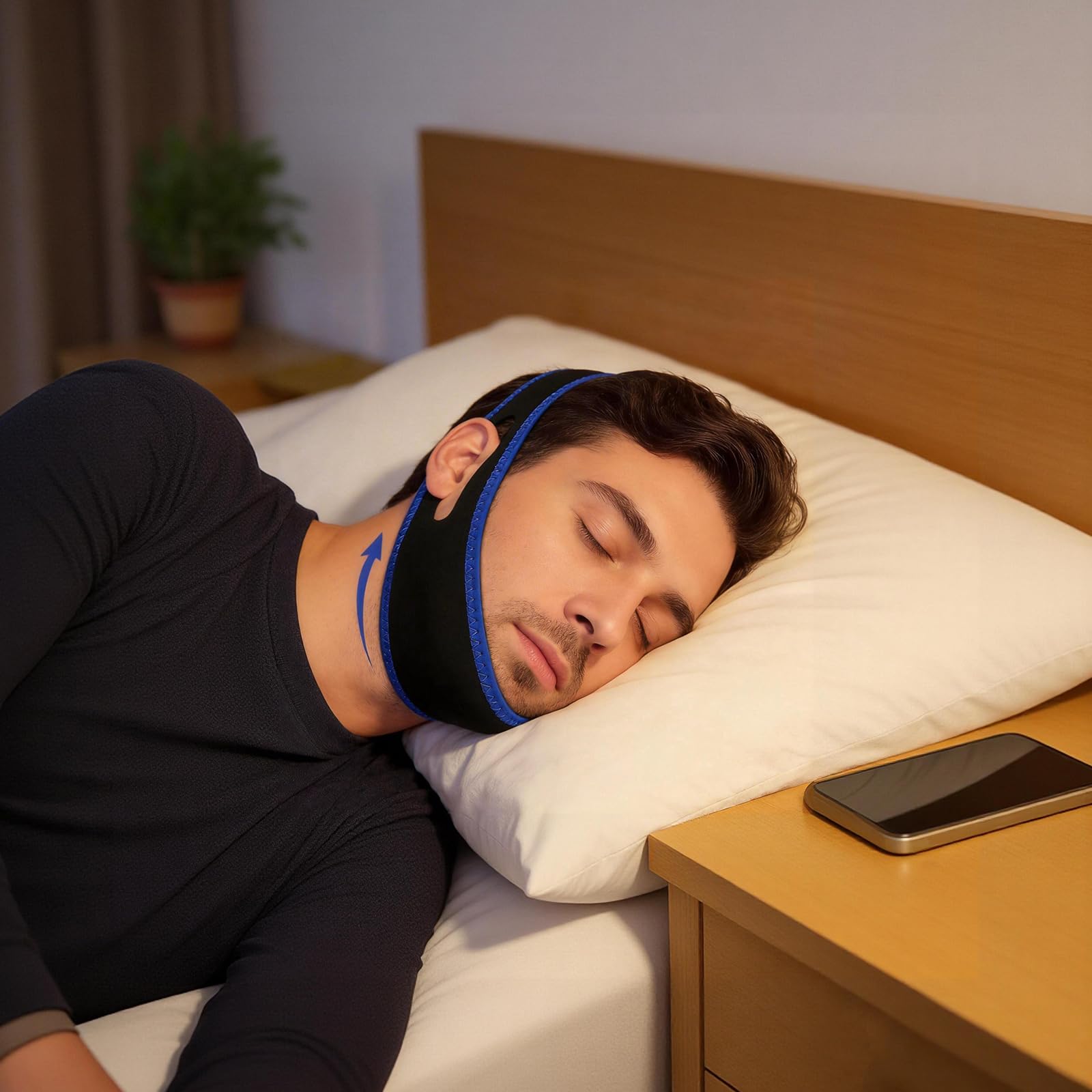 2 Stück Anti Schnarchen Kinnriemen,Kinnband Schlafapnoe,Schlafmittel Anti-Schnarchen,Geeignet für Menschen Unterschiedlichen Alters mit 1 Set Schnarchschiene