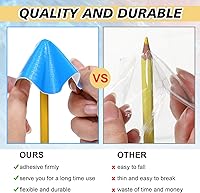 Vista 4 de Outus Kit de reparación de 24 parches de vinilo para piscina, revestimiento de piscina autoadhesivo, parches de reparación de plástico para piscinas