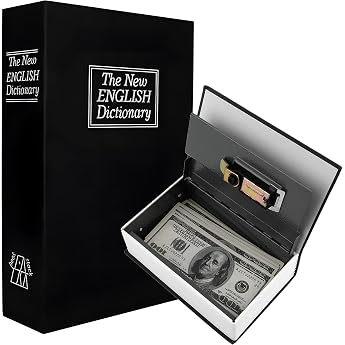 Retoo Buch-Safe Sicher Buchsafe Tresor B chersafeSchloss mit Schl ssel Tresor f r Zuhause f r Schl ssel Geld Dokumente Bargeld Schmuck Aufbewahrungsbox mit 2 Schl sseln Versteck