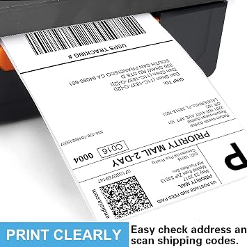 Direct 4x6 Thermal Labels 6 Rolls 1500 Labels White Printer Thermal | Shipping for Address Shipping Postage USPS UPS Zebra Toshiba Citizen Eltron and Orion Printers