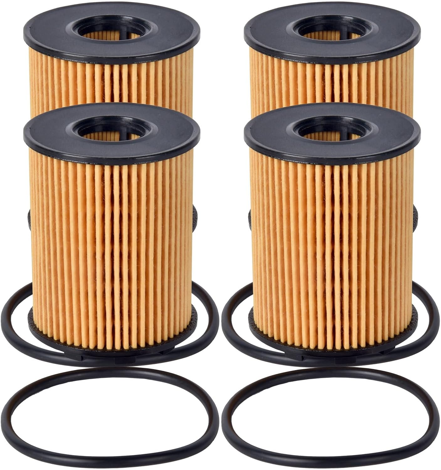 4 Pack 68102241AA Oil Filter Fit for Fiat 500 (2012-2019), 500L (2014-2016), 500X (2016), Dodge dart (2013-2016), Jeep Renegade(2015-2016) 1.4L L4 Replace:1565248