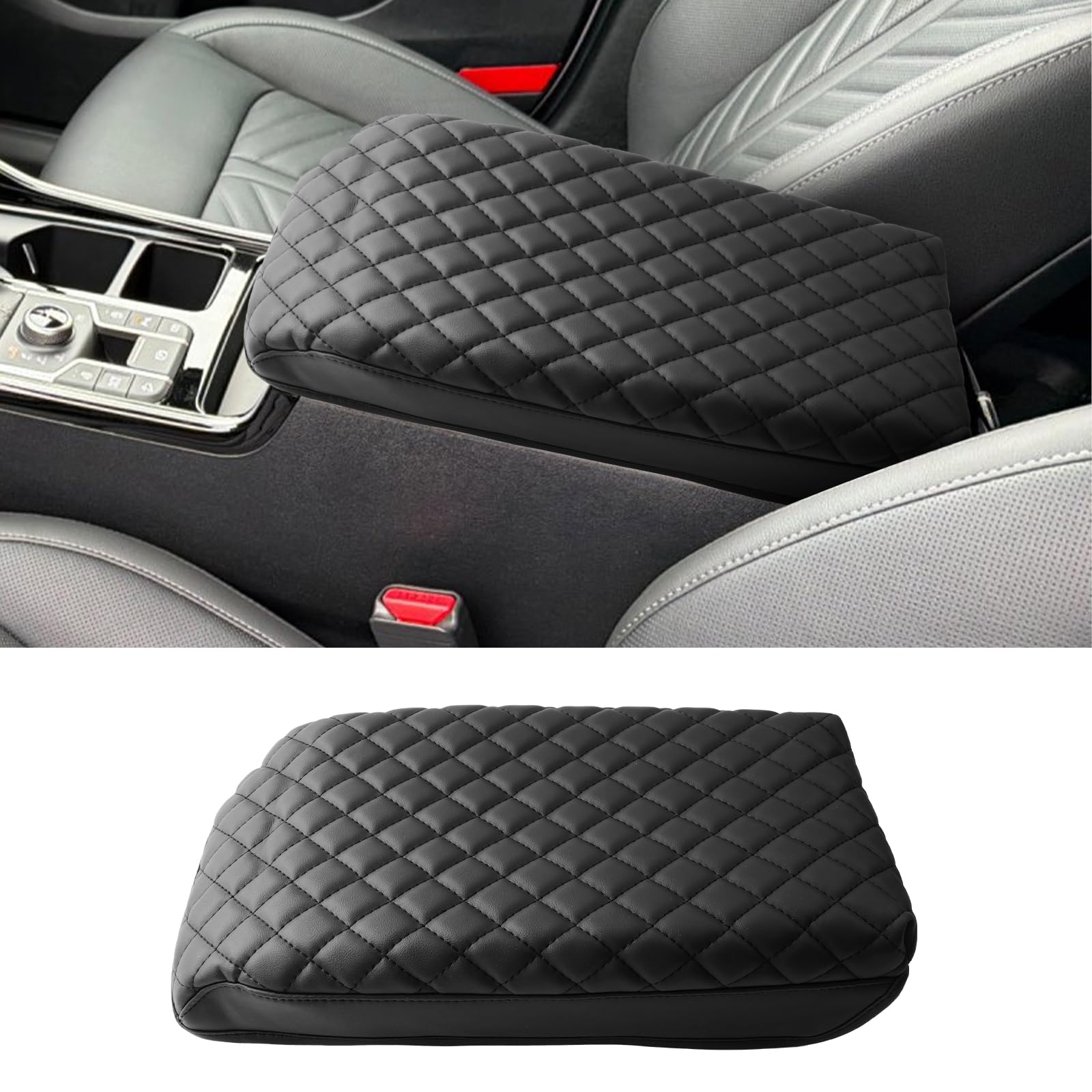 CDEFG for 2026 Kia Sorento Center Console Cover for 2026 Kia Sorento Accessories Armrest Cover Middle Console Protector Arm Rest Pad Leather