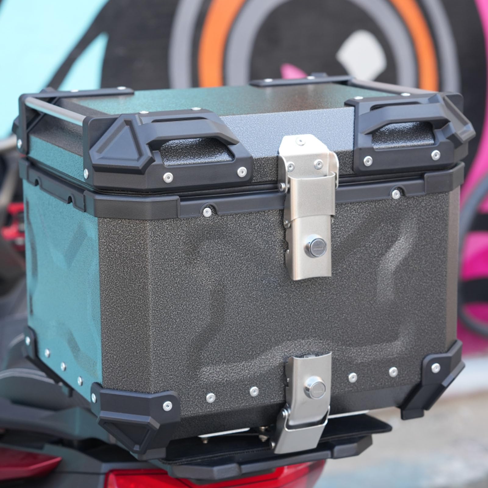 Shockproof 55L Motorcycle Trunk with Security Lock, Universal