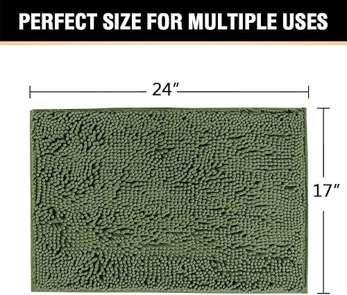 Miniatura 2 de H.VERSAILTEX - Tapete de felpilla extragruesa para el baño, 17 x 24 pulgadas, antideslizante, absorbente, suave, de pelo, lavable, de secado rápido,