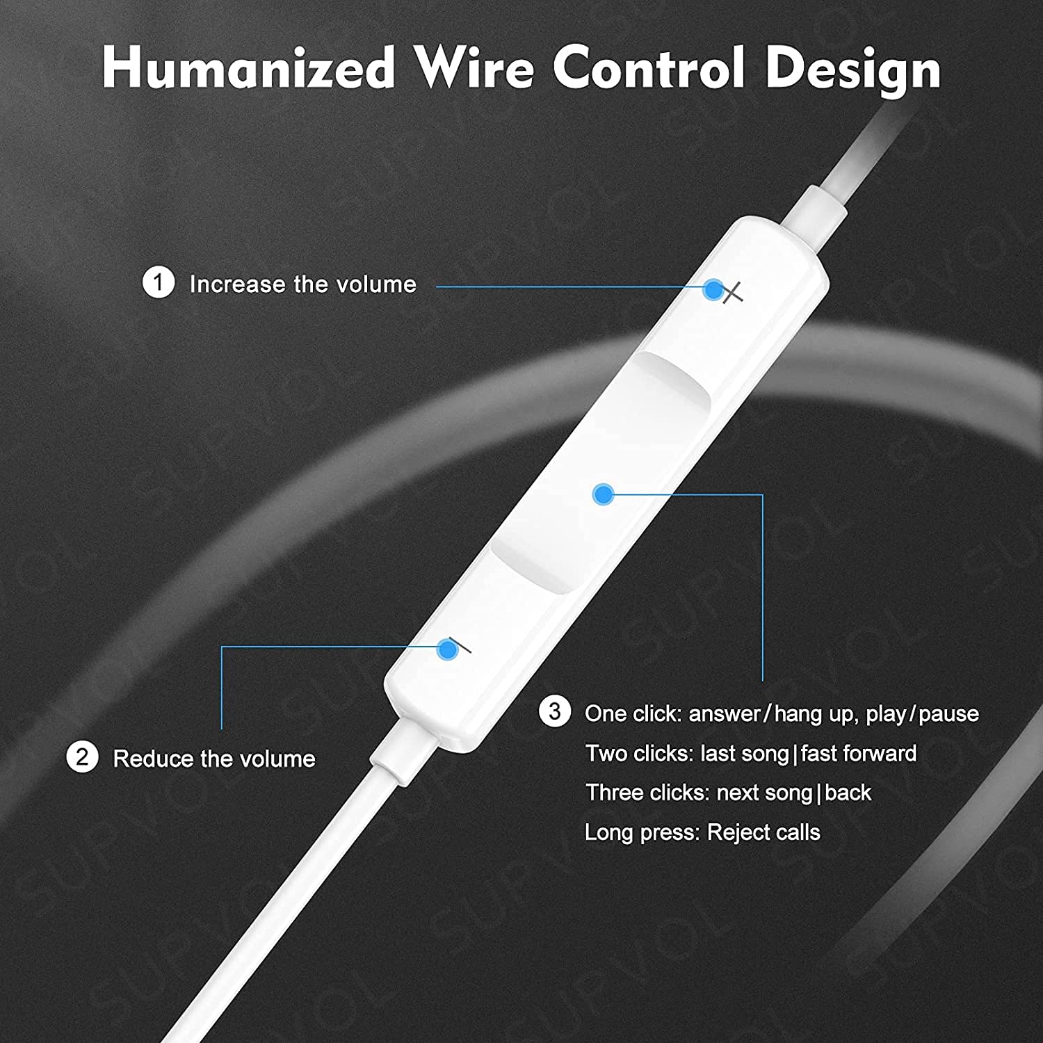 Earbuds for iPhone Headphones Wired Earpohnes with Built-in Remote to Control Music, Phone Calls, and Volume Compatible with iPhone 14 13 12 11 Pro Max XS XR X 8 7 6 — view 3