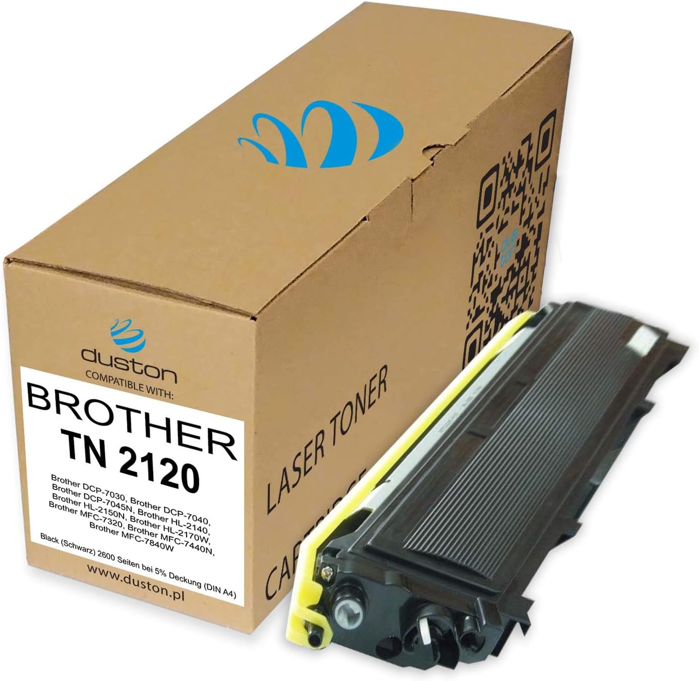 duston TN2120, TN-2120 Black Toner Compatible with Brother DCP-7030 7040 7045 HL-2140 2150 2170 MFC-7320 7440 7840 - Image 3