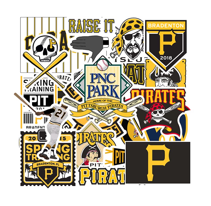 BESSER ASSOCIATES24 PCS American Baseball Team Stickers for Water Bottle, Laptop, Bicycle, Computer, Motorcycle, Travel Case, Car Decal Decoration Sticker 2-2.5 inches