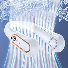 Neckbreeze - Neck Fan, 5 Speeds Adjustable Cooling Wearable Bladeless Rechargeable Personal Fan 720cooling Airflow No Noise, For Home Office Travel White
