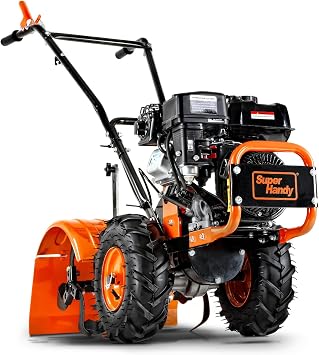 SuperHandy Tiller Cultivator 7HP 209cc Engine, Adjustable Tilling Width & Depth, Heavy-Duty Steel Tines for Garden Soil Prep, Landscaping & Weed Removal Rear Tine Tiller
