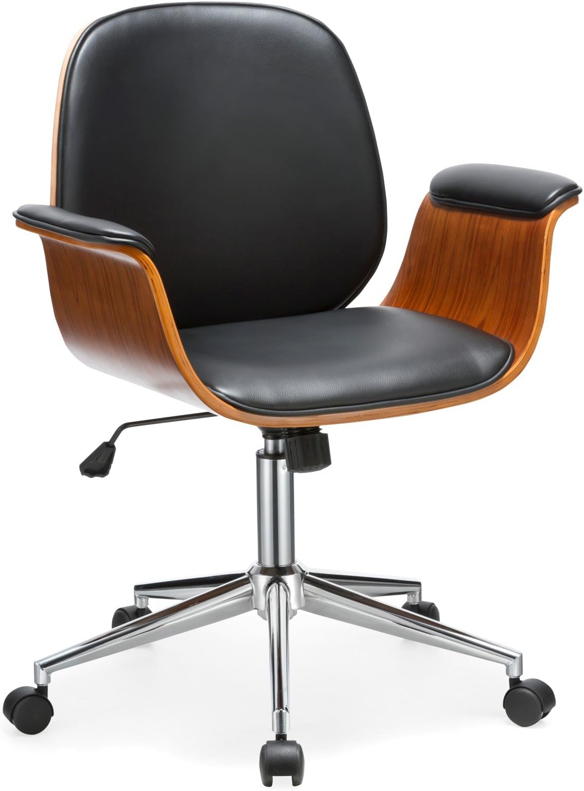 Porthos Home Selma Office Chair, Faux Leather Upholstery, Height Adjustable, 360-degree Swivel, Central Tilt System