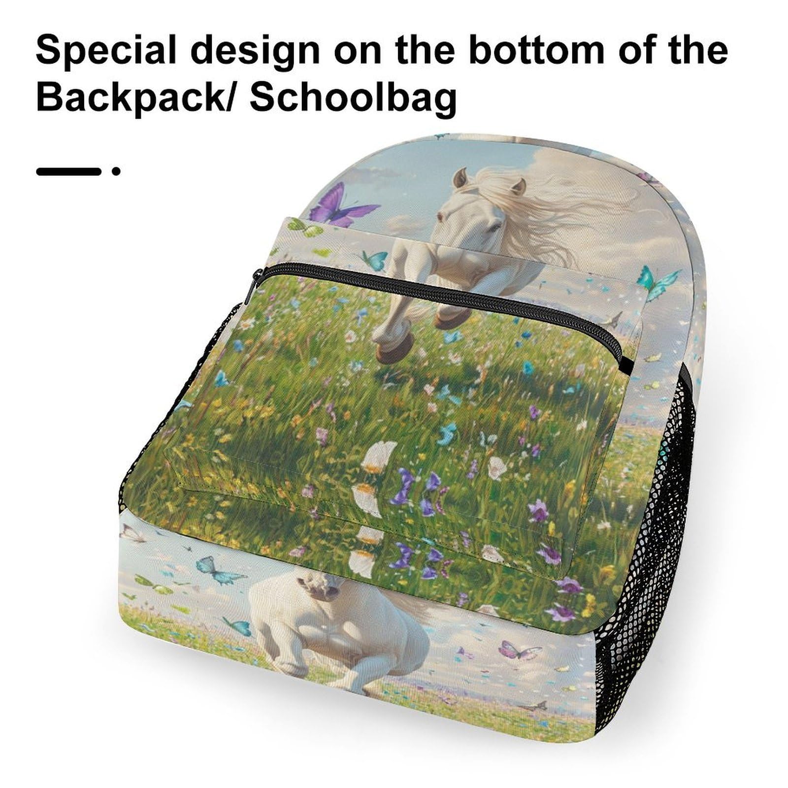 Sacs À Dos Portrait de cheval raffiné Pour Enfant Cartable Animal Sacs D'école Ecole Scolaire Garçons Et Filles One Size