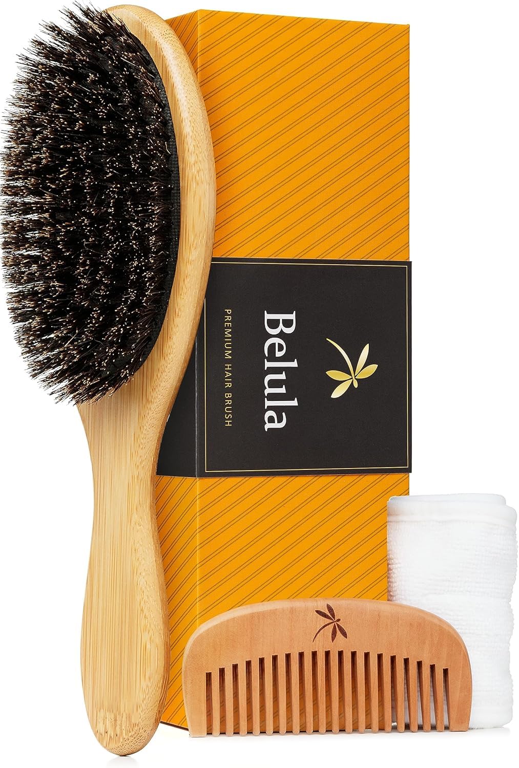 Amazon | Belula 猪毛ヘアブラシ セット 100％天然毛 細い髪・軟毛向け