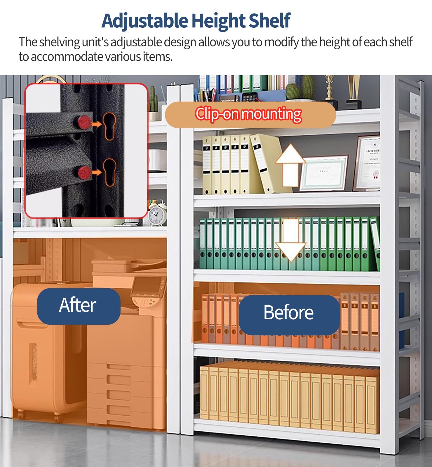 Armadio Alto per Schedari, Portadocumenti, Organizer per Voucher, Scaffale per Archiviazione Contabile Finanziaria Multistrato, Scaffale per Ufficio, Casa, Seminterrato,Black-70x35x118cm