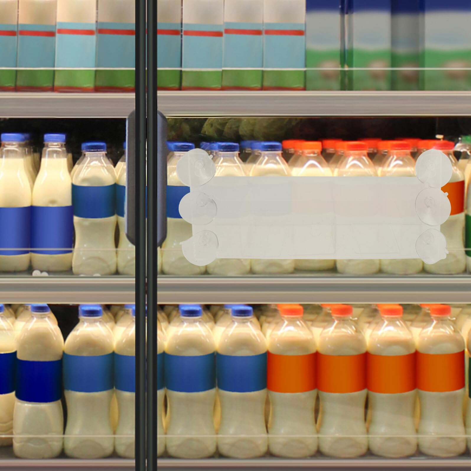 Uonlytech Organizador para Nevera con Ventosas Fuertes y Divisores Ajustables Estante de Acrílico Transparente para Bebidas Chocolates y Salsas Soporte Extraíble para Puerta de Frigorífico