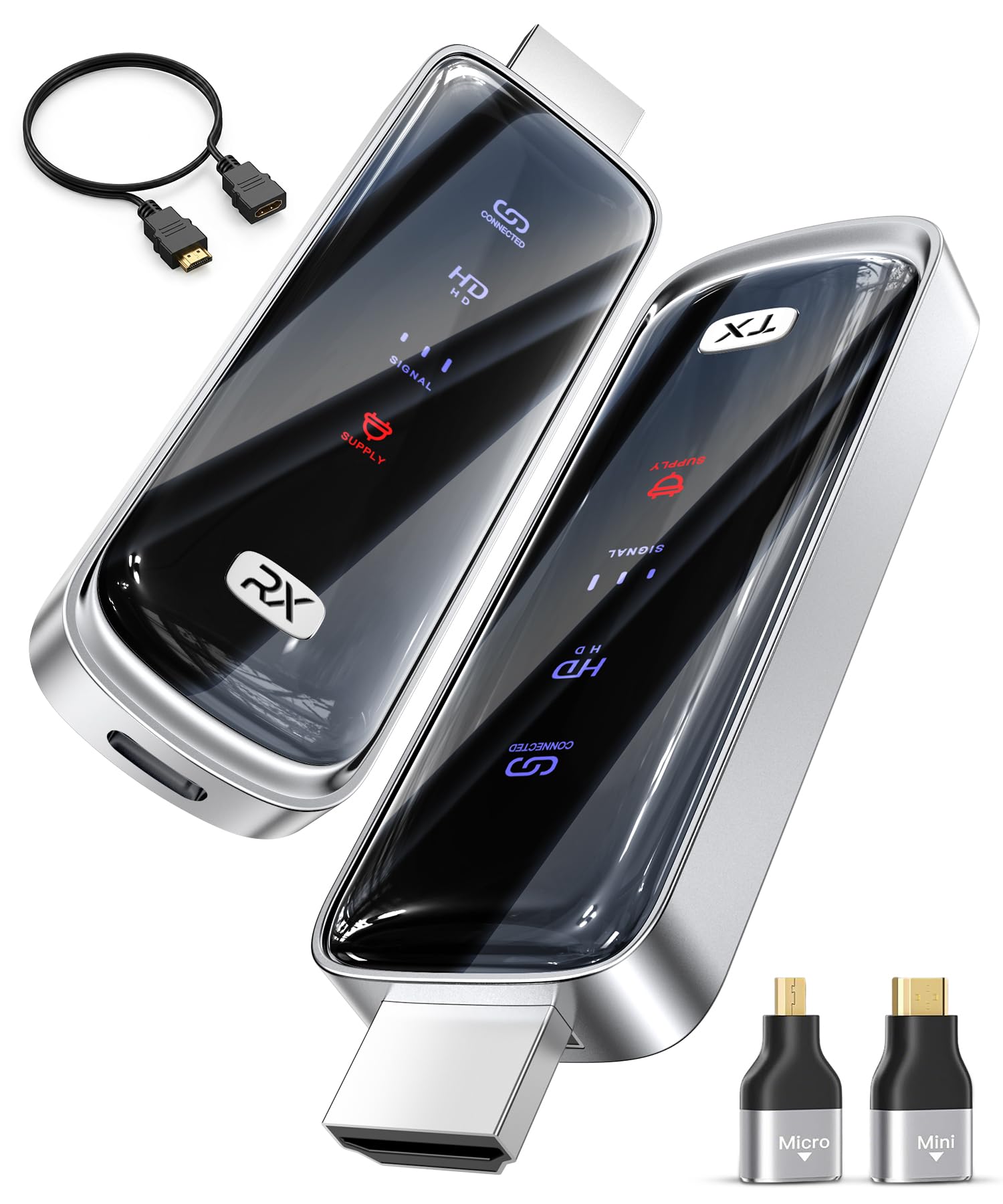 Photo 1 of Futureagle Wireless hdmi Transmitter and Receiver 328FT/100M?4K Decode Plug & Play Portable 5G+2.4G Wireless Display Adapter Extender Kit for Video and Audio to Monitor from PC/Projector