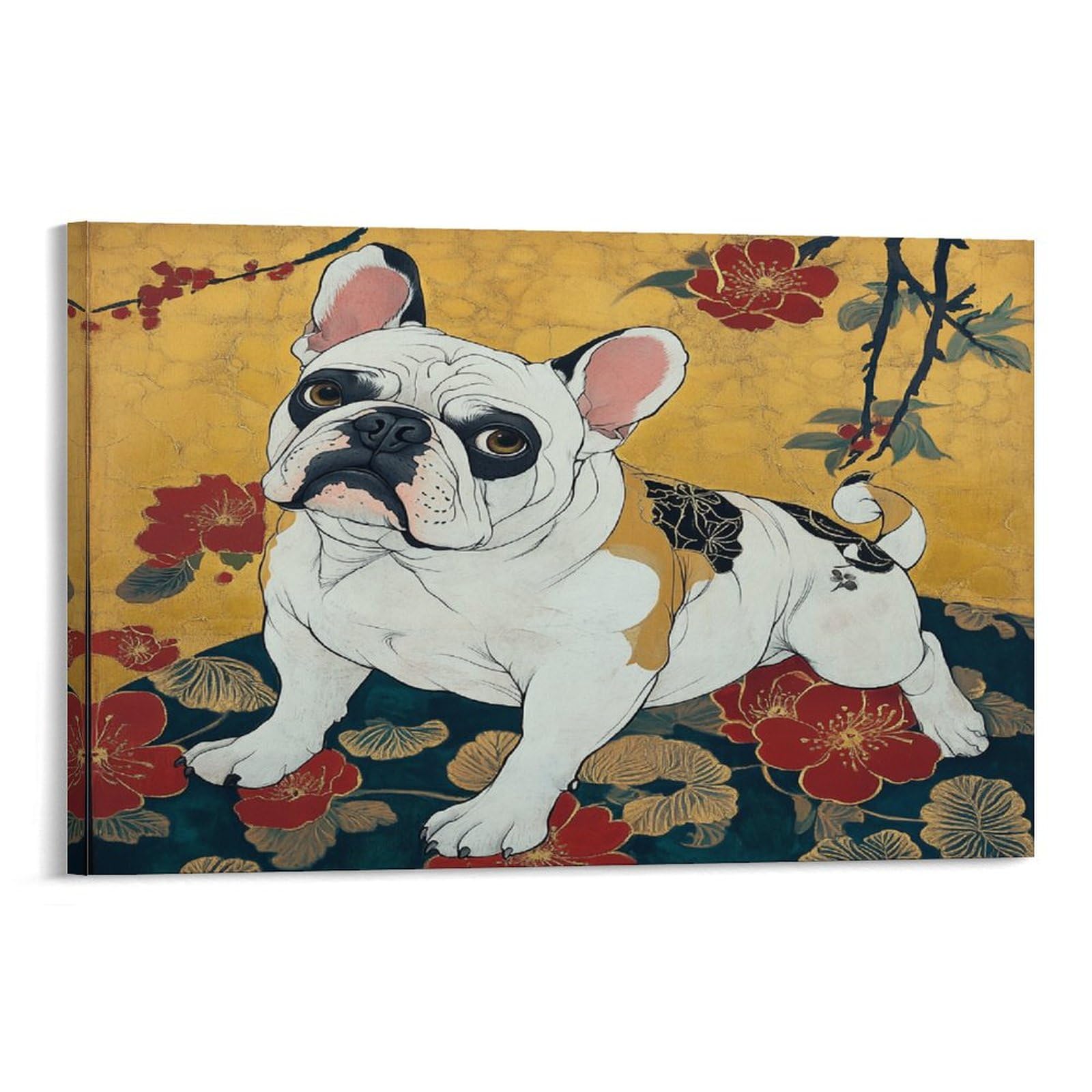 Bulldog impression giclée sur toile moderne 50x75 cm