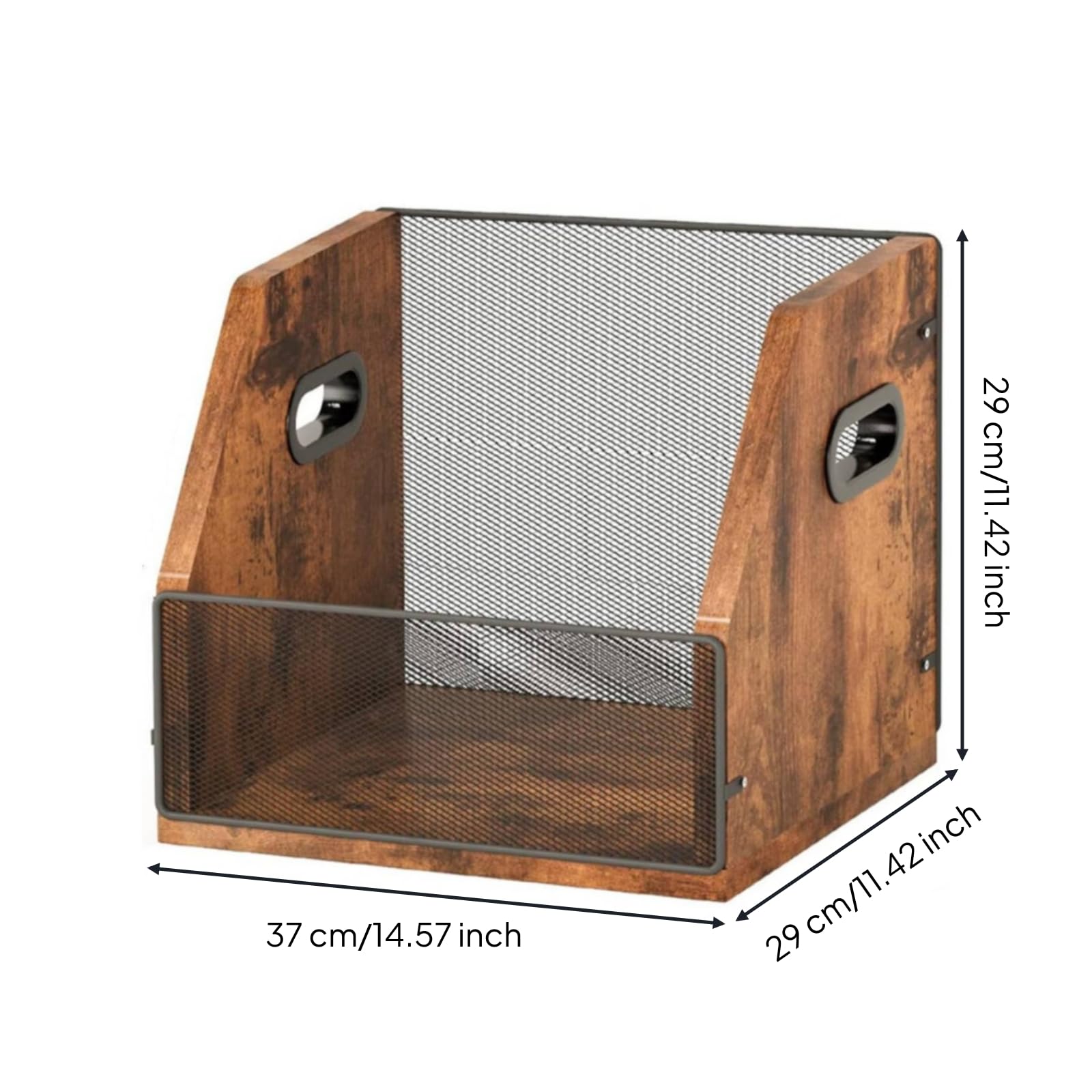 predolo Schallplatten- und CD-Aufbewahrungsbox aus platzsparend Aufbewahrungsbox mit Metall-Front praktisch Medienhalt für Wohnzimm