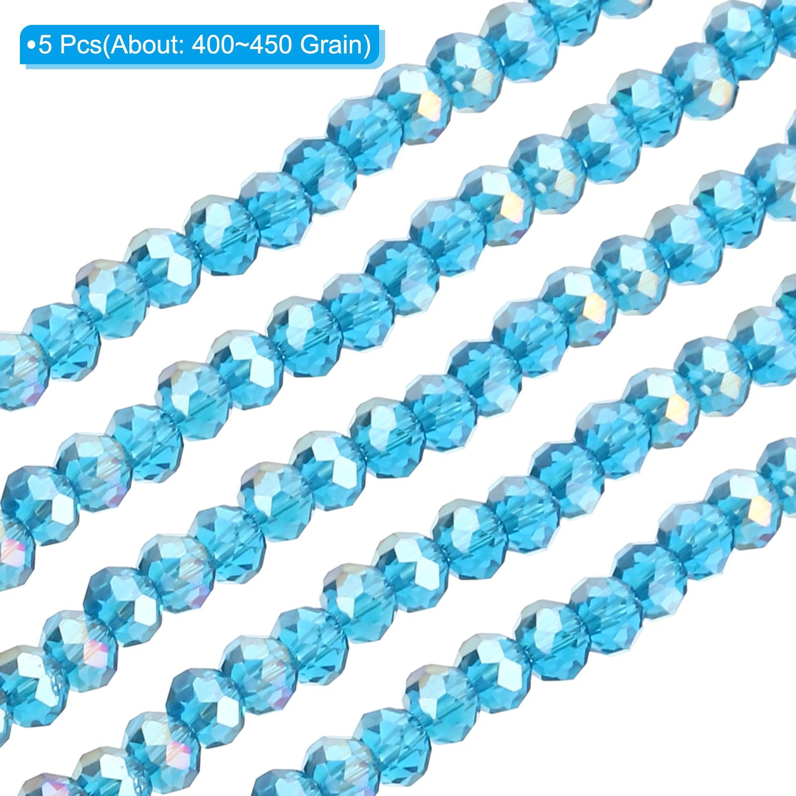 PATIKIL 6 mm Briolette Rondelle Glass Beads - Image 3