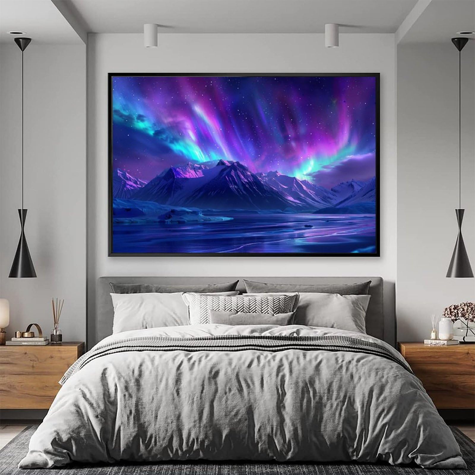 アートパネル　絵画　壁掛け　アート　オーロラ　絶景　夜景　自然　風景画　額縁　絵 アートパネル 絵画 壁掛け アート オーロラ 絶景 夜景 自然 風景