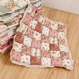 Almohadillas para silla, cuadradas para atar el asiento del patio, comedor, jardín, silla de cocina, cojín, 40 cm x 40 cm Tamaño libre rosa