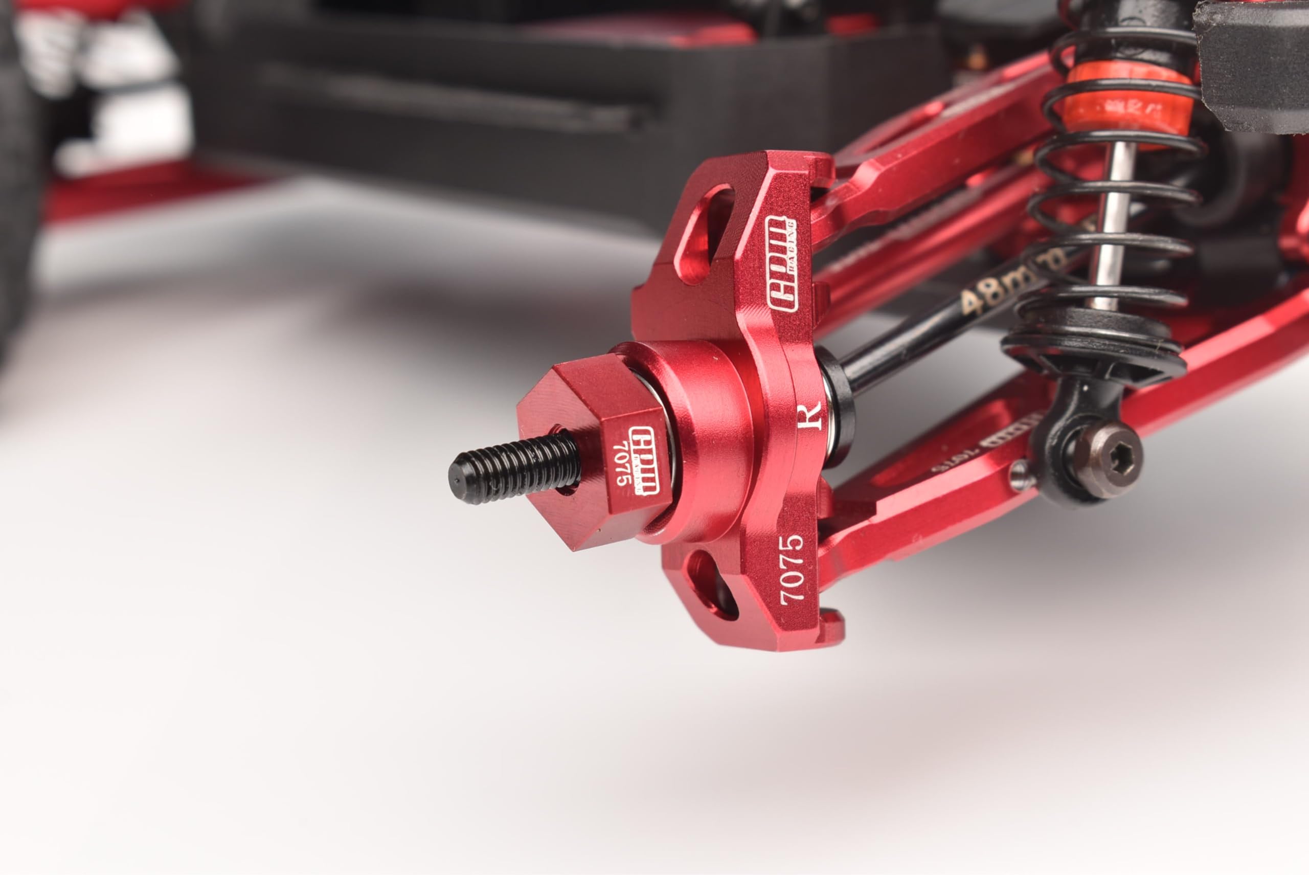 Aluminum 7075 Wheel Hex Set Fits Arrma 1/18 Granite GROM MEGA 380 Brushed 4X4 Monster Truck ARA2102 Upgrades - Red