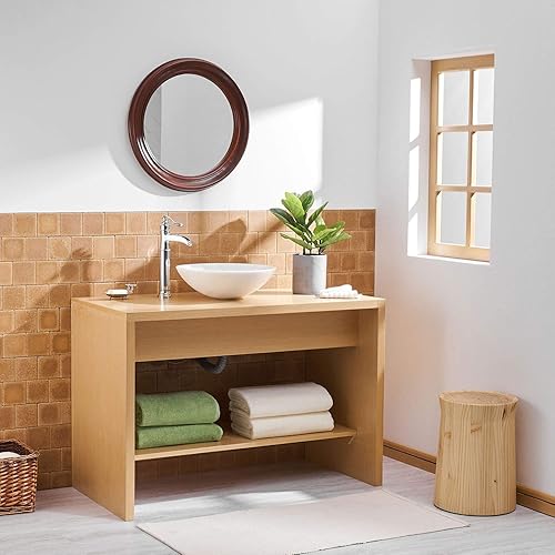 Miniatura 2 de BWE Grifo para fregadero de buque, cromado pulido, boquilla de cascada, cuerpo alto, orificio único con conjunto de drenaje desplegable de latón,