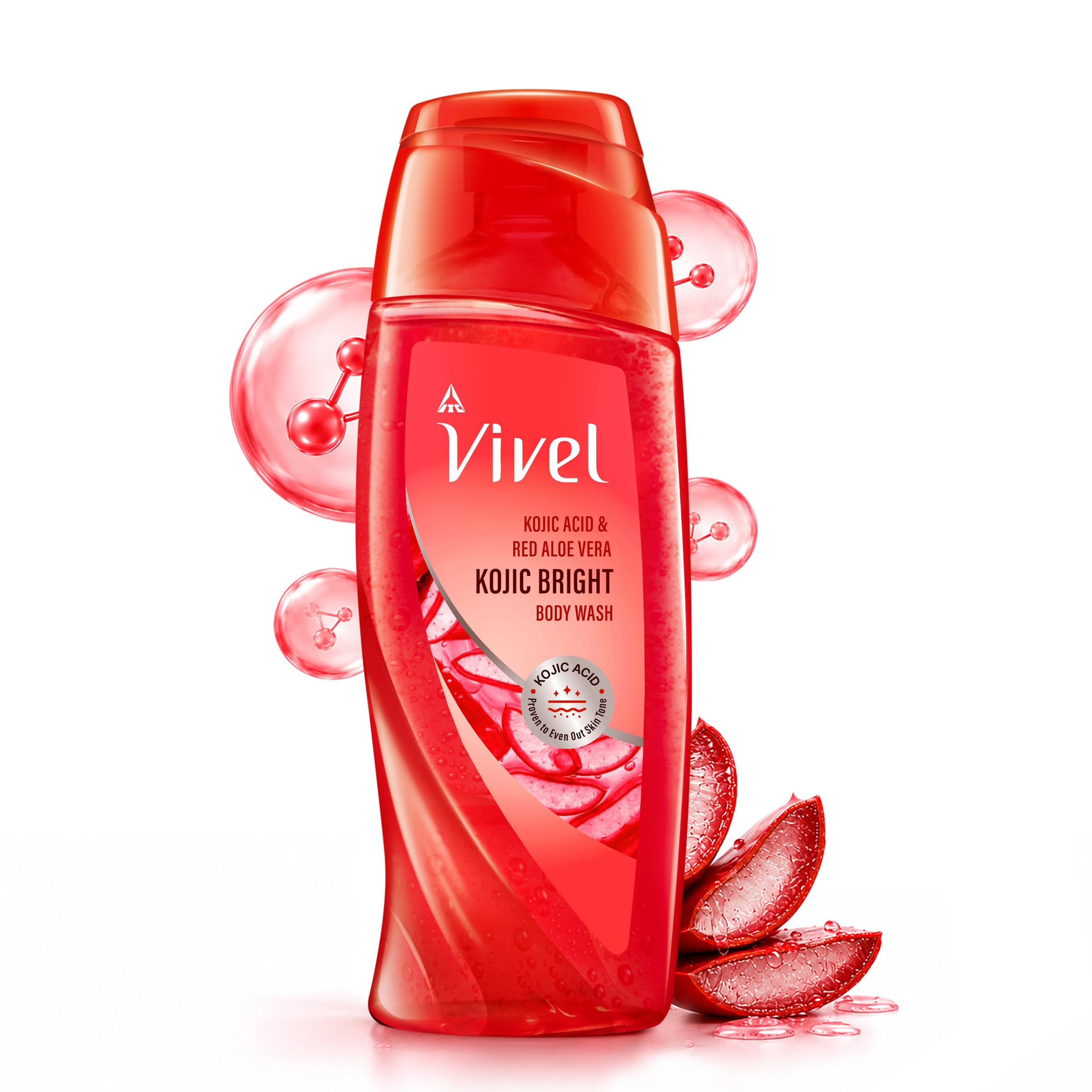 Vivel Kojic Bright Body Wash 200ml, Bodywash With Kojic Acid & Red Aloe Vera For Even Skin Tone, Dermatologist Tested, No Paraben, Shower Gel for Women and Men-image-46