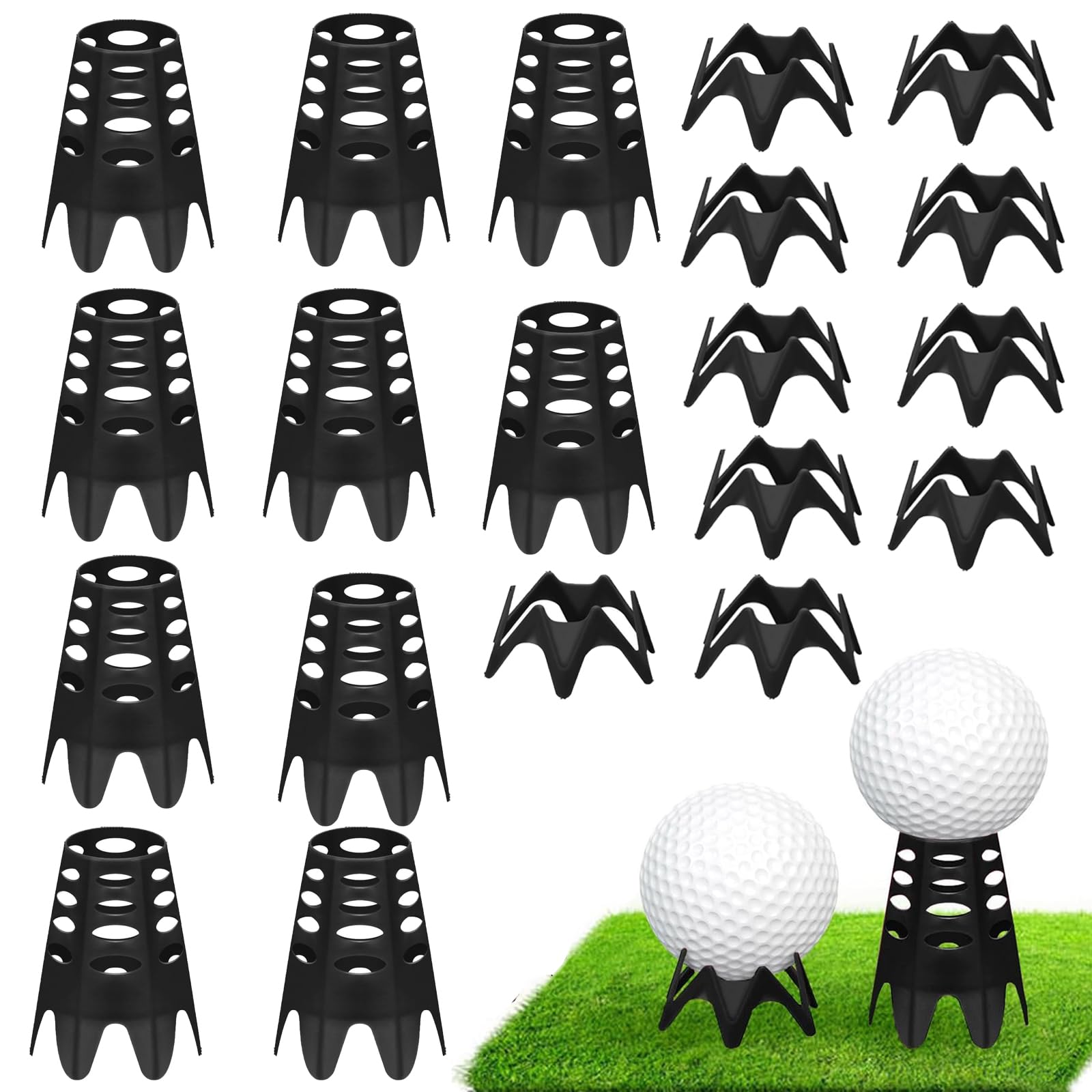 Chinada Tech Golf Simulator Tees, Indoor Golf Tees, Practice Training Golf Mat Tees, Plastic Golf Tees for Winter Turf and Driving Range