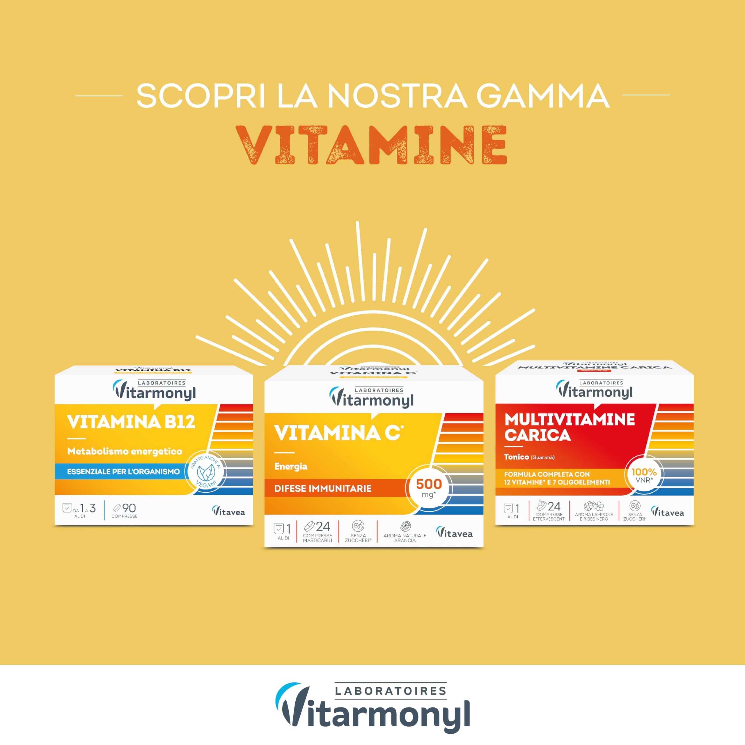 Vitamina D3 - Formula Potenziata 2000 UI - Integratore Difese Immunitarie - Assorbimento Calcio e Fosforo, Salute Ossa, Denti e Muscoli - Sistema Immunitario - 90 Compresse - Vitarmonyl