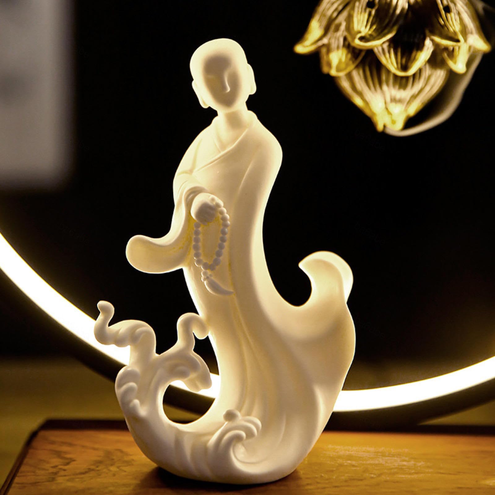 Bruciatore Di Incenso In Ceramica A Forma Di Loto Appeso, Con Effetto Riflusso, Colore Ciano, Per Coni E Bastoncini, Decorazione Casa E Ufficio