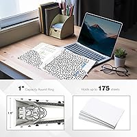 Vista 2 de Ospelelf Carpeta de 3 anillos de 1 pulgada, bonitas carpetas para documentos de tamaño carta (11 x 8.5 pulgadas) con 5 separadores de pestañas