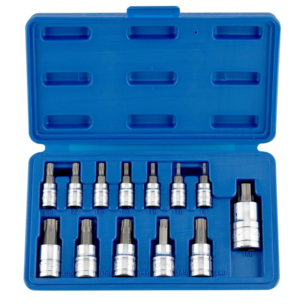 Neiko Professional-Grade 13-Piece Torx Bit T-Socket Set