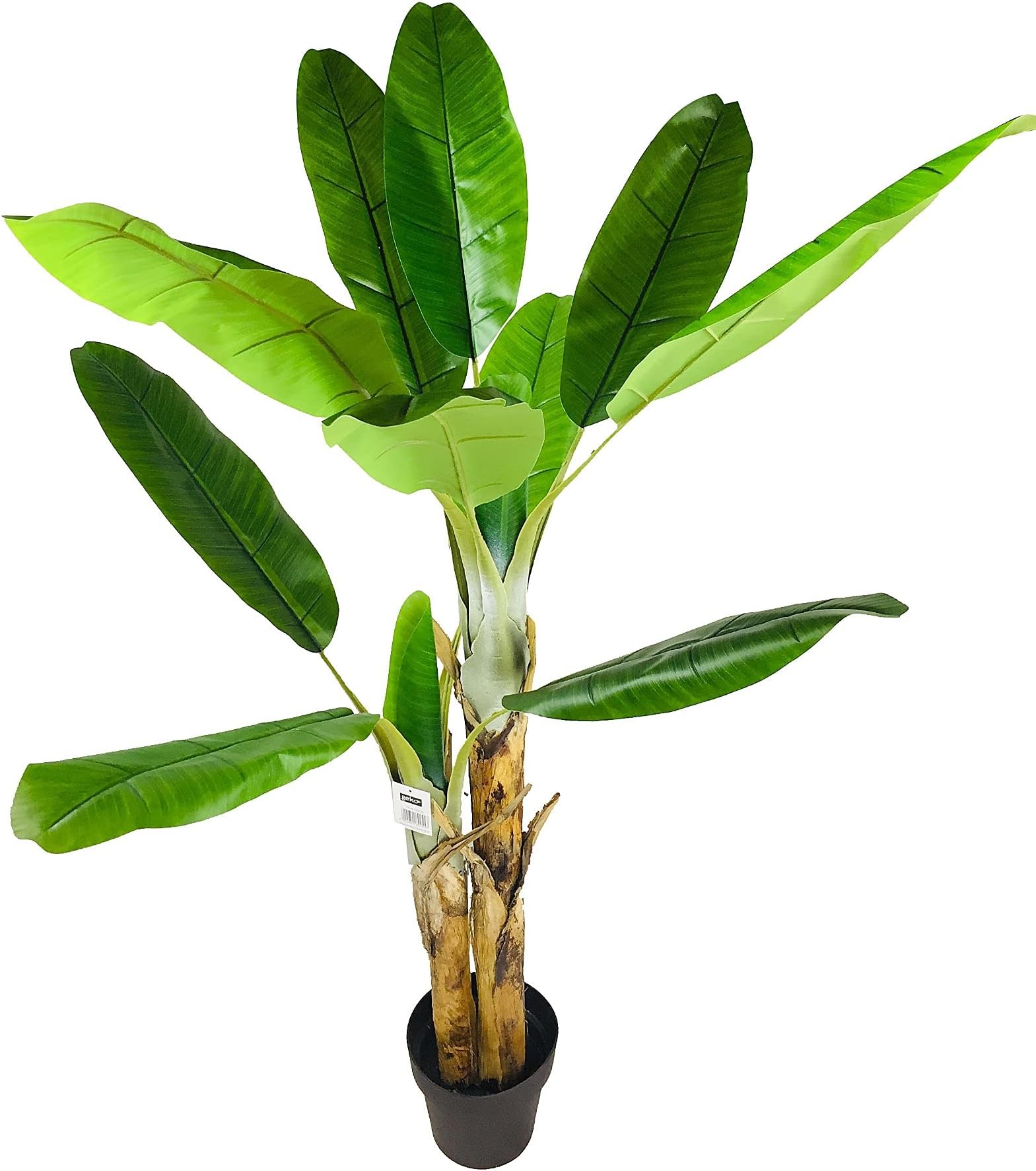 Geko Artificial Banana Tree, Wood/Plastic, Green, 140cm