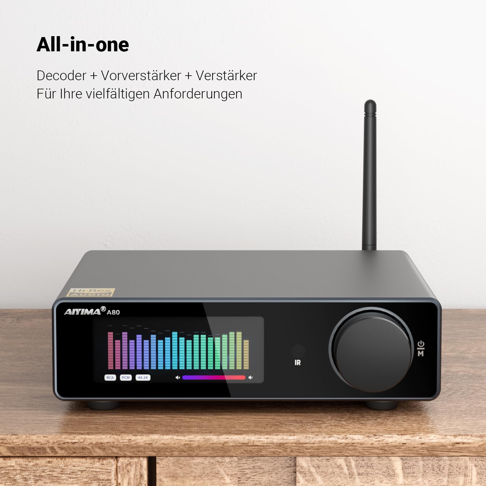 AIYIMA A80 Power Amplifier DAC 300Wx2 Class D Bluetooth Home Theater - Dettaglio