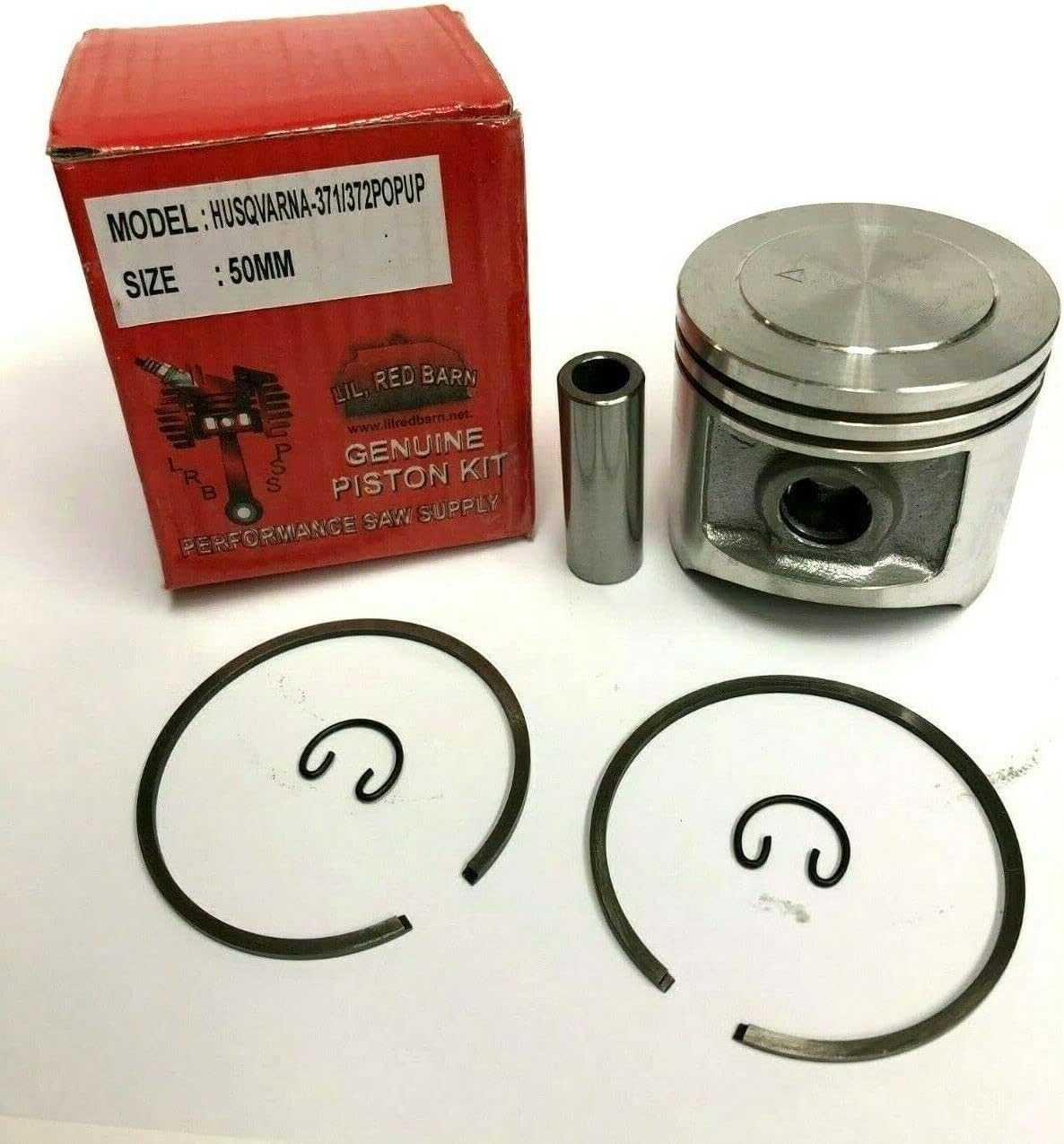 Pop Up Piston Kit Compatible With Husqvarna 371, 372, 50mm, Non X-torque Kit Extra Compression And Power. Two Day Standard Shipping To All 50 States!