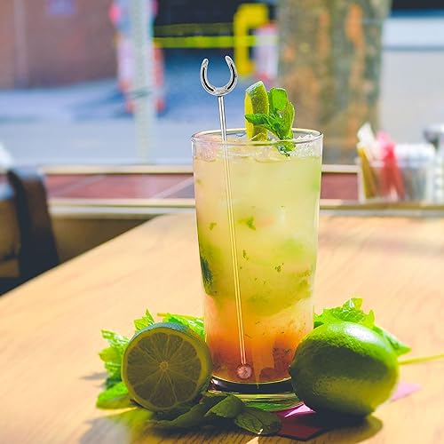 Vista 31 de UP ware Crab Swizzle Sticks, mango decorativo de aleación de zinc con agitador de acero inoxidable 18/8, agitadores de bebidas de cóctel