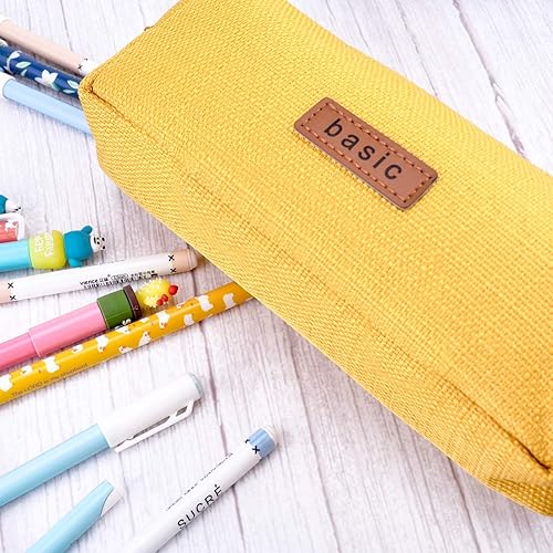 Miniatura 5 de iSuperb Estuche pequeño para lápices, 2 unidades, lindo para niños, niñas, estudiantes de primaria, estética, bolsa organizadora de suministros
