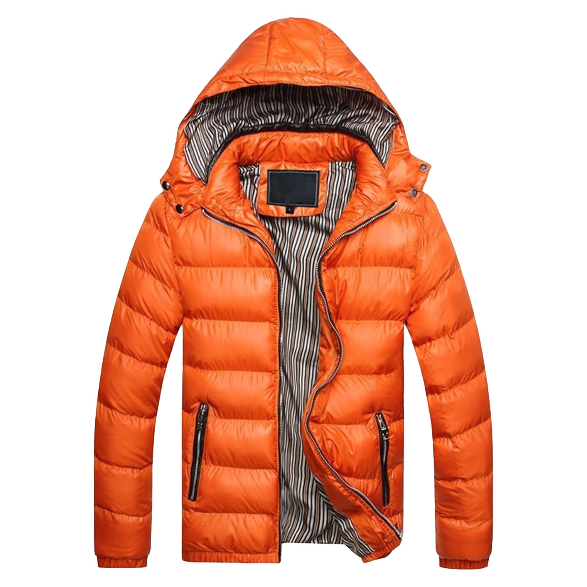 Veste matelassée imperméable à capuche pour homme coupe-vent matelassée hiver - 8