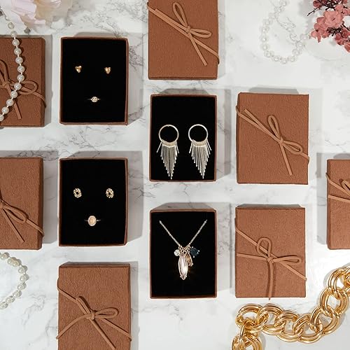 Miniatura 2 de Pequeñas cajas de regalo de joyería para collares, aretes, anillos, colgantes, pulseras, tobilleras, soporte para joyas, caja de embalaje con tapas,