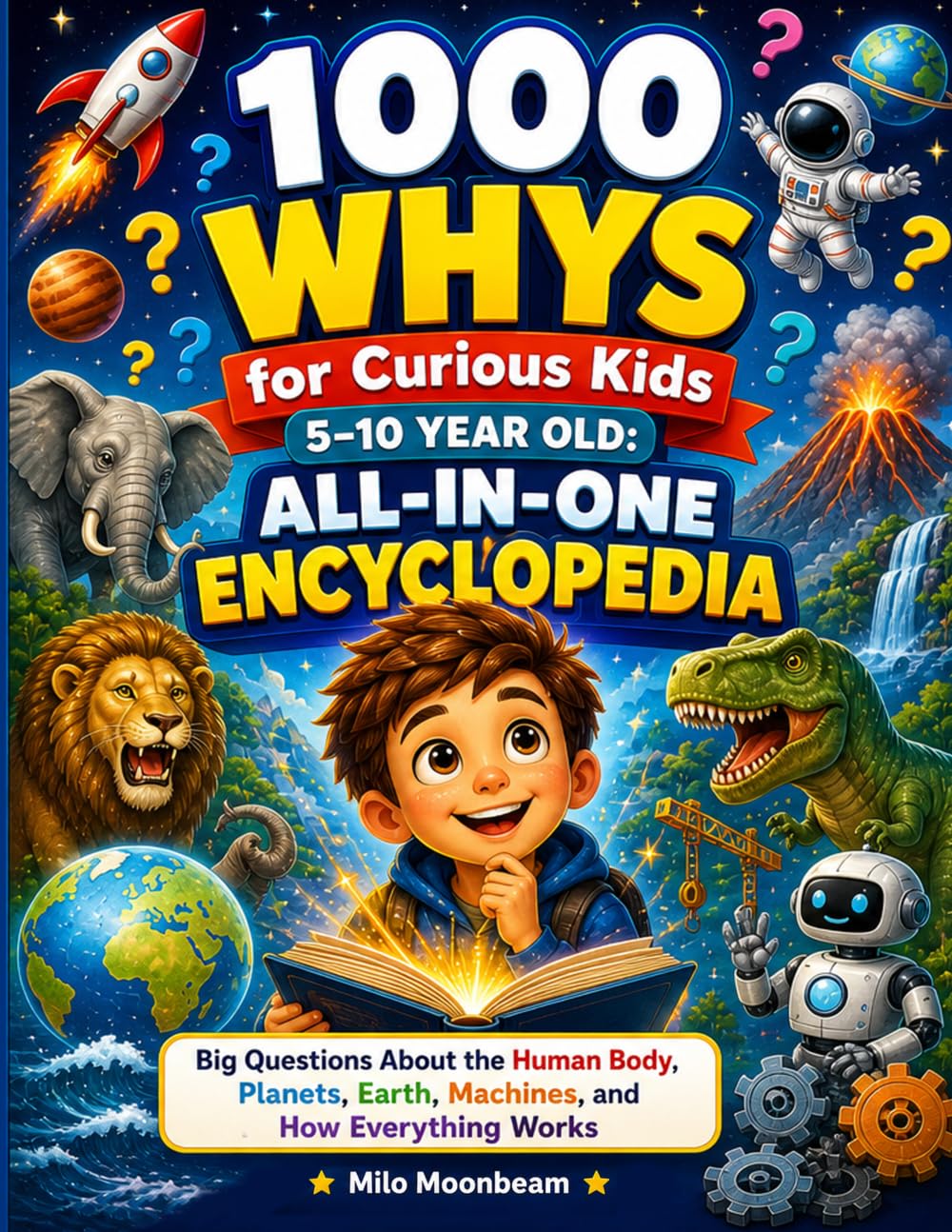 1000 Whys for Curious Kids 5–10 Year Old; All-in-One Encyclopedia: Big Questions About the Human Body, Planets, Earth, Machines, and How Everything Works