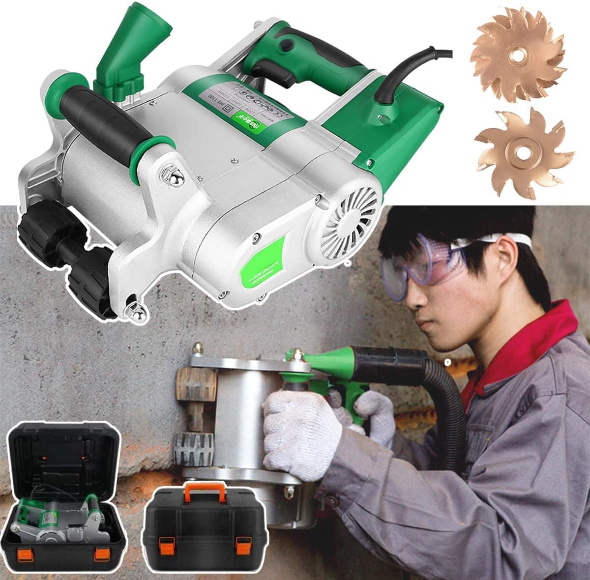 Electric Wall Grooving Cutting Machine Chaser 1100W Handheld Wall
