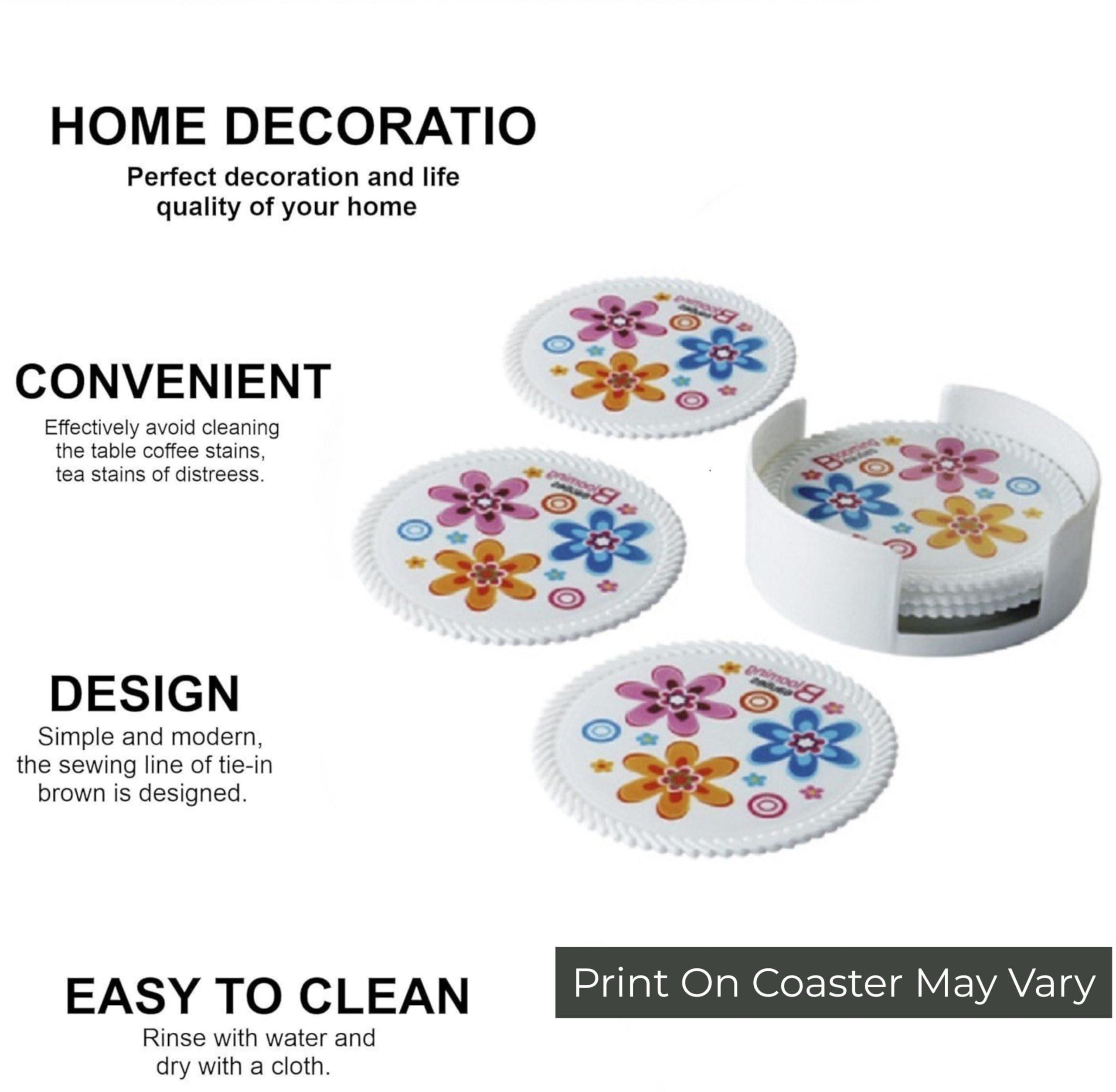 Sonal Tea TimeCoaster - Set of 6 Coasters with Coaster Stand, Best fit for Tea Cups, Coffee Mugs and Glasses (Tea Time) — Amazon image 5