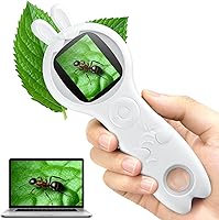 Vista 15 de Microscopio para niños - Mini microscopio digital de bolsillo para niños, lupa portátil USB 500X, zoom 4X, regalos de cumpleaños de Navidad