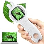 Microscope for Kids, Portable Digital Microscope with 500X Magnifying Glass, Handheld Camera Mini Pocket Magnification, Educational Christmas Birthday Gifts for Ages 4 5 6 7 8 9 10 11 12