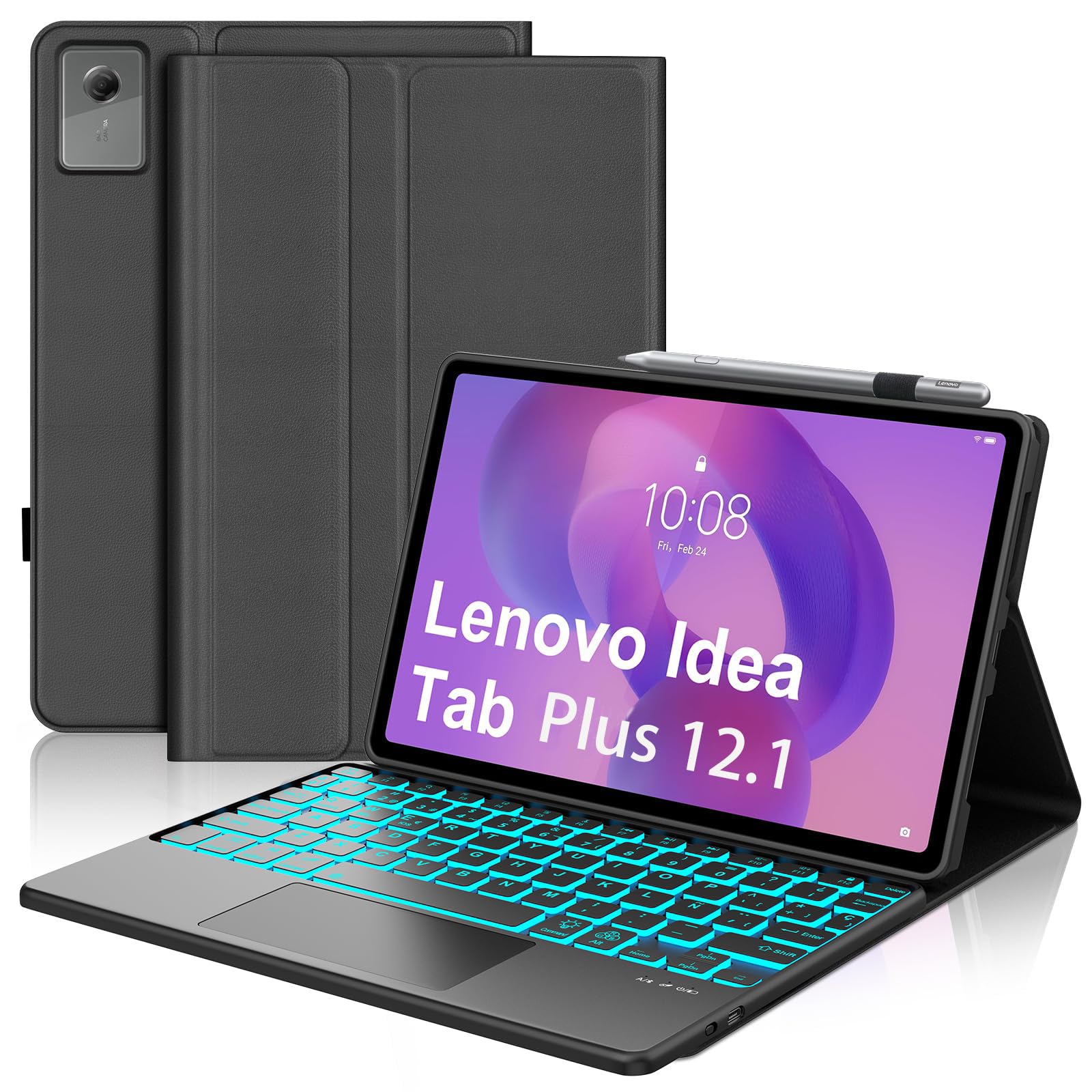 Keyboard Case for Lenovo Idea Tab Plus 12.1 inch/Tab K12 2025, 7